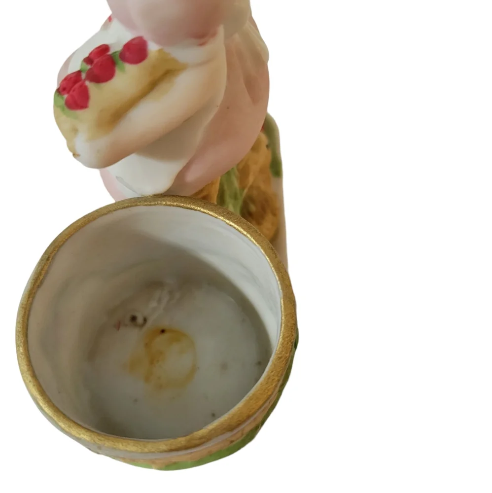 Vintage Jasco Strawberry Patch Girl Votive Holder